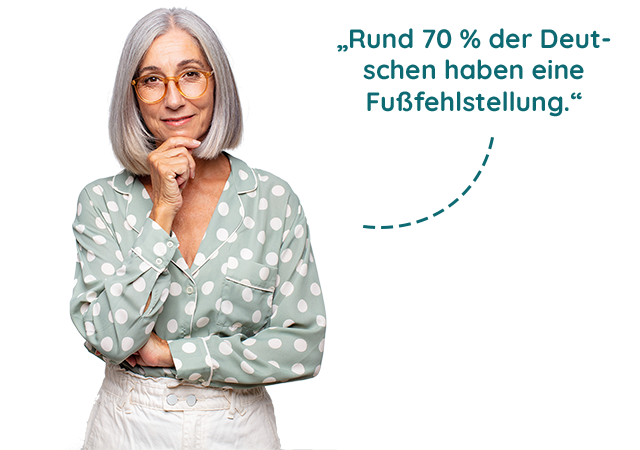 Frau Zitat Fußfehlstellung Rund 70% der Deutschen haben eine Fußfehlstellung.